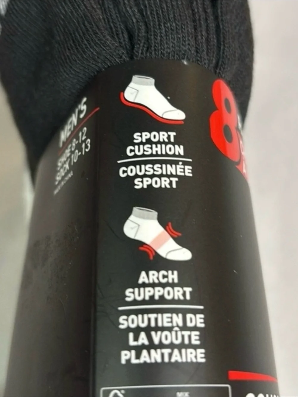 New Puma Socks Men’s Quarter Crew Socks 8 Pair Black & White Athletic Casual